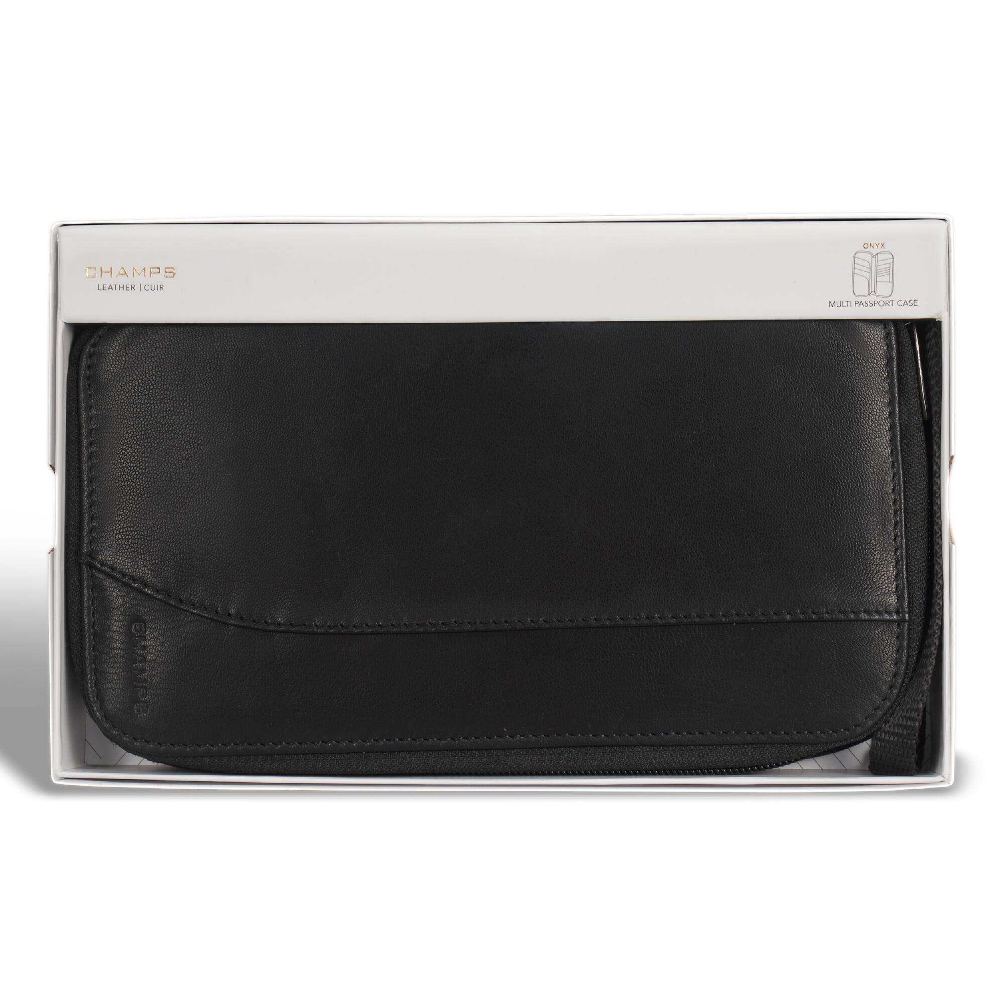 CHAMPS  
LEATHER | CUIR  

ONYX  
MULTI PASSPORT CASE