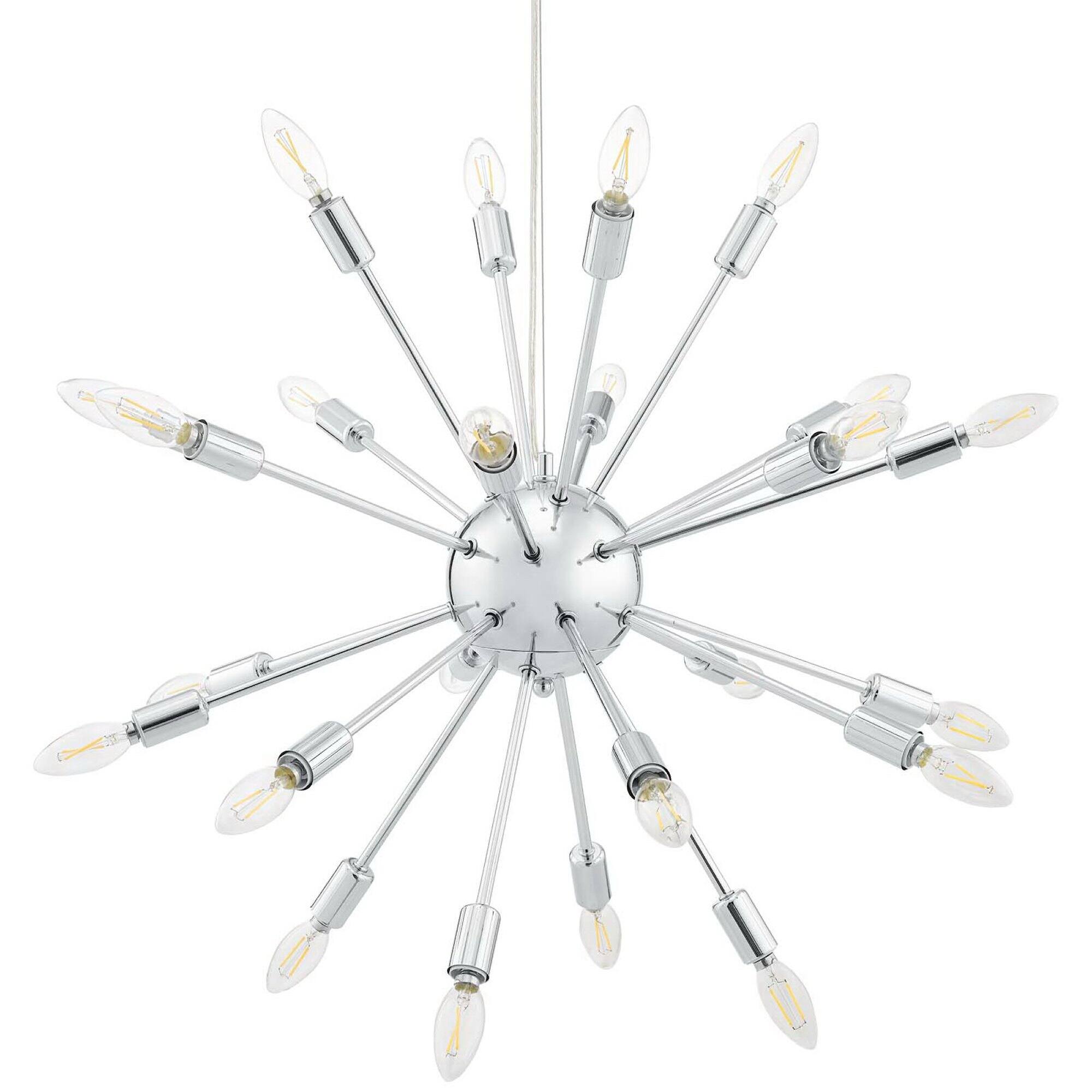 Left. Modway - Gamut Metal Chandelier by Modway - Silver.