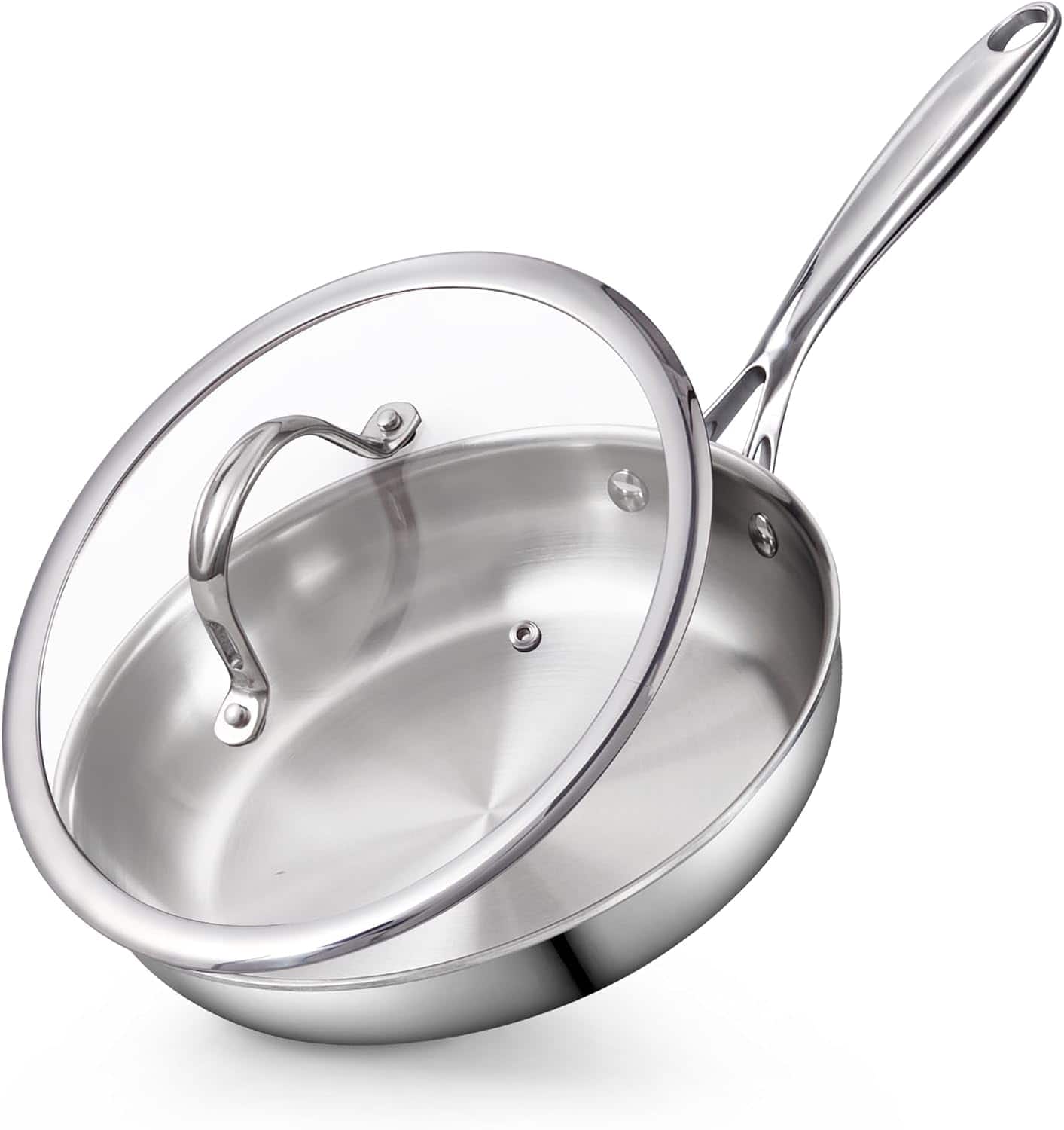 Cooks Standard - Multi-Ply Clad Fry Pan With Lid,10-Inch - stainless Steel