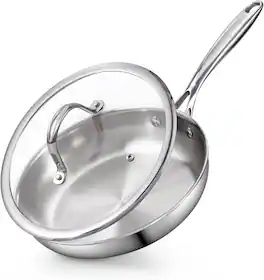 Cooks Standard - Multi-Ply Clad Fry Pan With Lid,10-Inch - stainless Steel