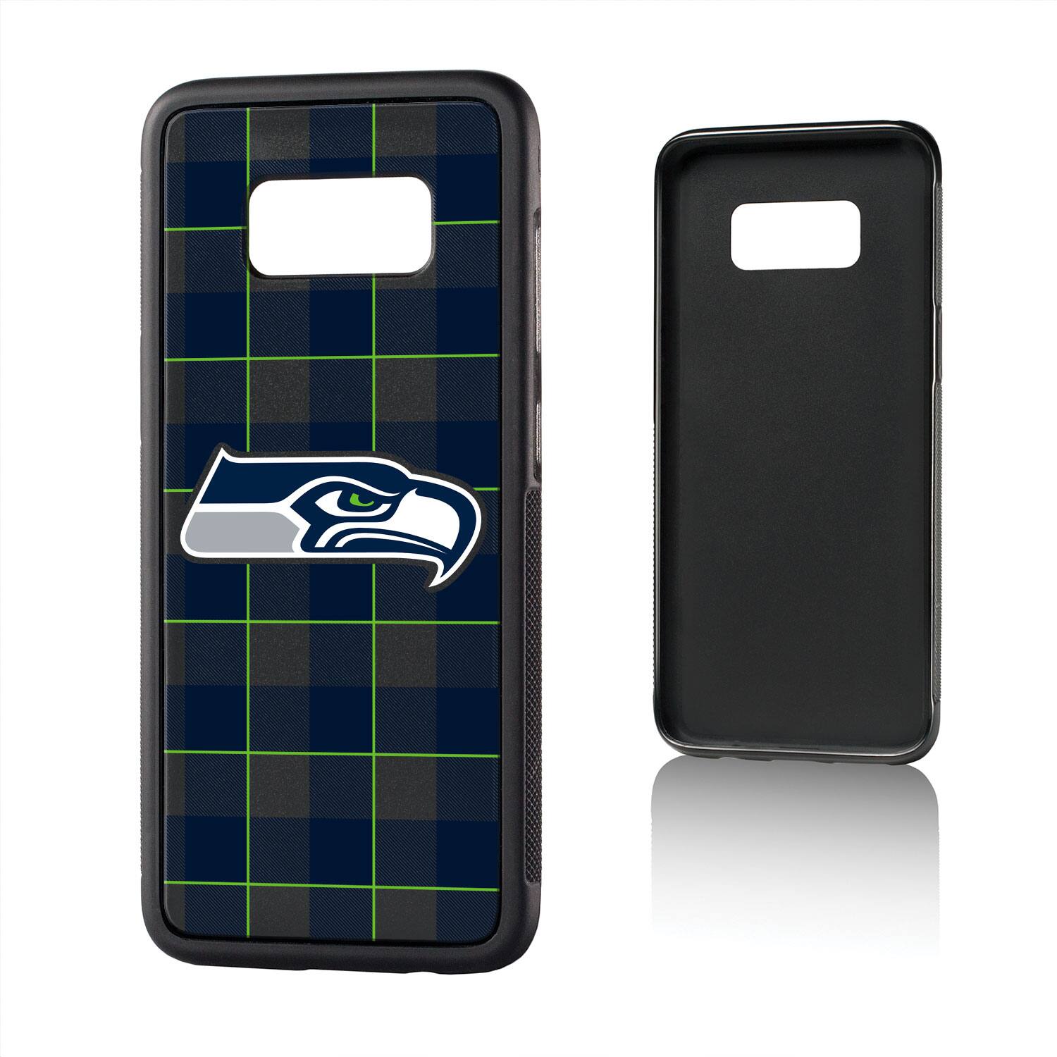 Alt View 3. Keyscaper - Seattle Seahawks Galaxy Plaid Design Bump Case - S20 Plus - Multicolor.