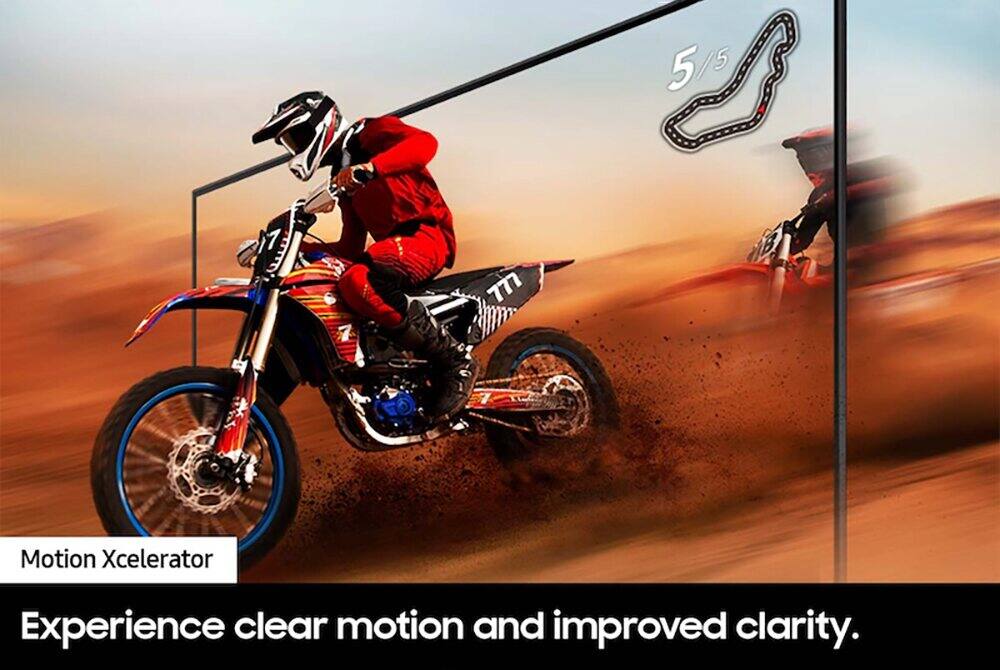 5/5 7 777 EO 7 Motion Xcelerator Experience clear motion and improved clarity.