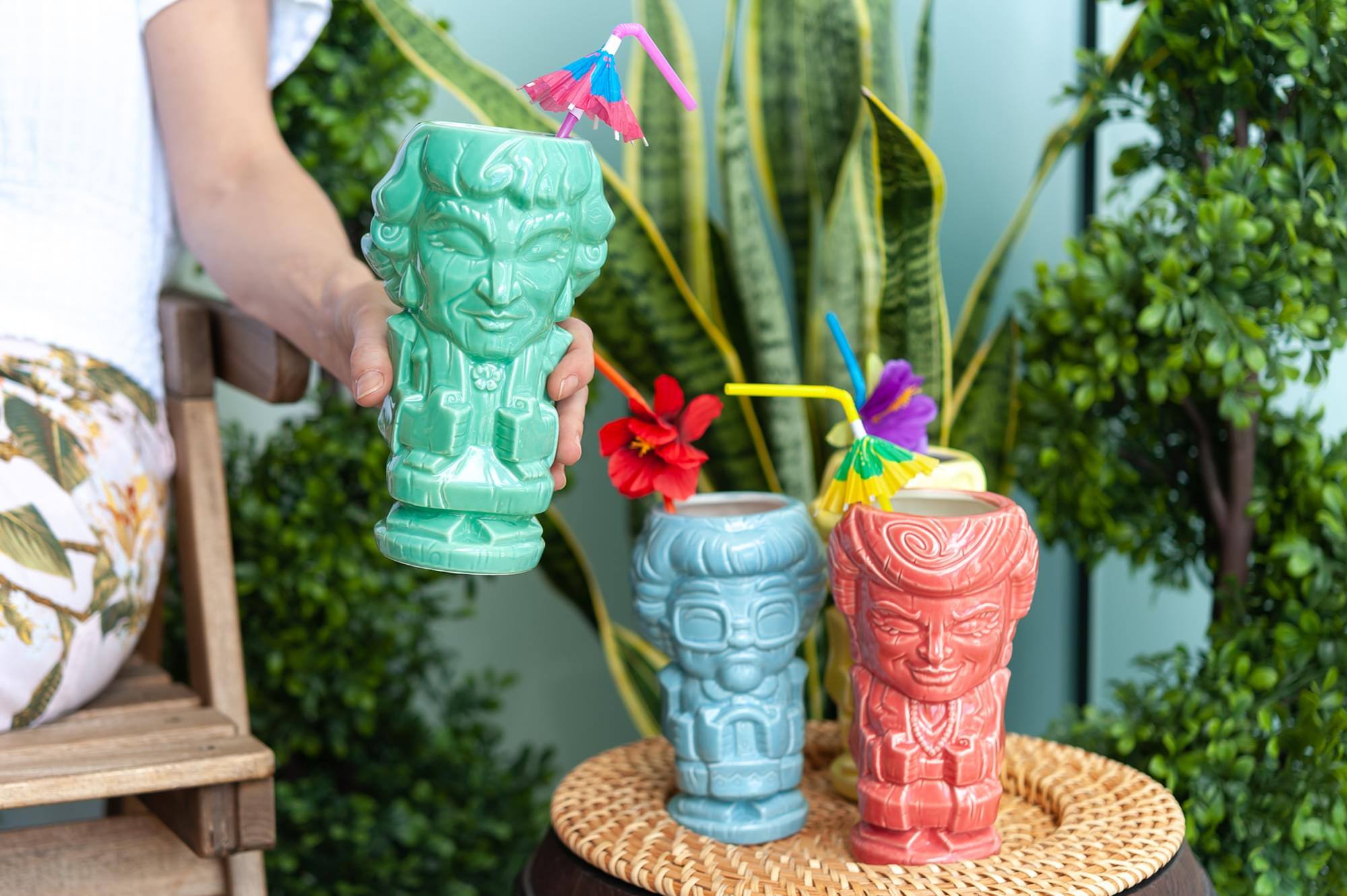 Alt View 3. ThinkGeek - Geeki Tikis The Golden Girls Dorothy Ceramic Tiki Style Mug | Holds 18 Ounces - Green.