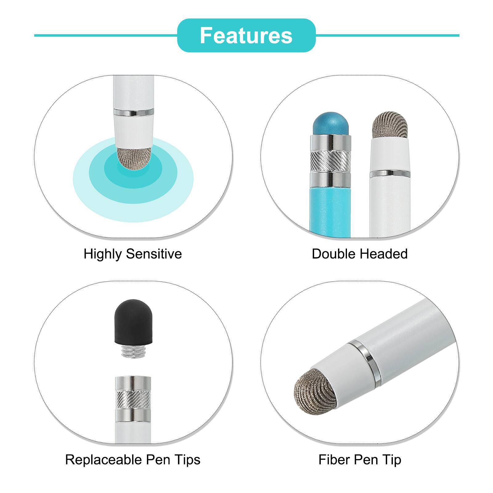 Features

- Highly Sensitive
- Double Headed
- Replaceable Pen Tips
- Fiber Pen Tip