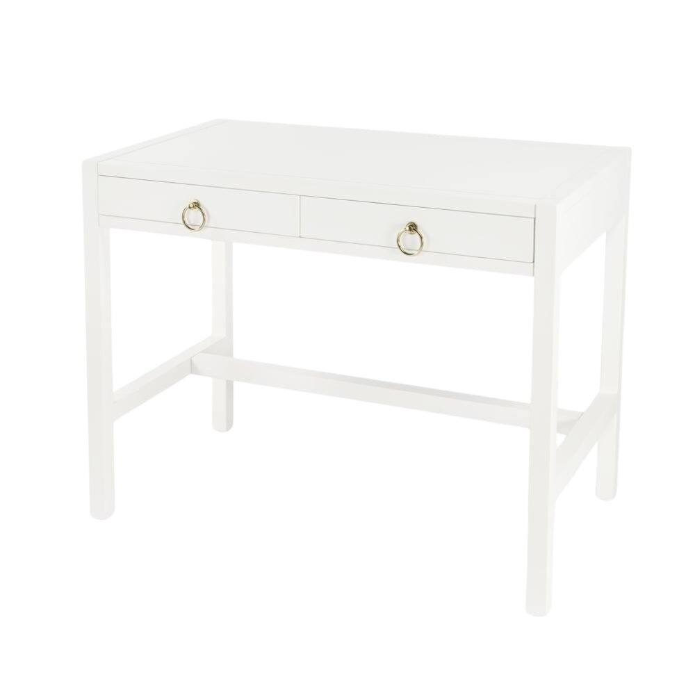 Alt View 5. Starlight Canyon Home - White Writing Desk with Drawer – Narrow Desk with Drawers for Home Use - White.