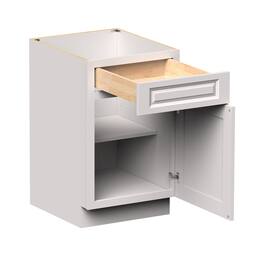 Boyel Living - 21-in W x 34.5-in H x 24-in D Shaker RTA Kitchen Base Cabinet with Soft-Close - Glacier White