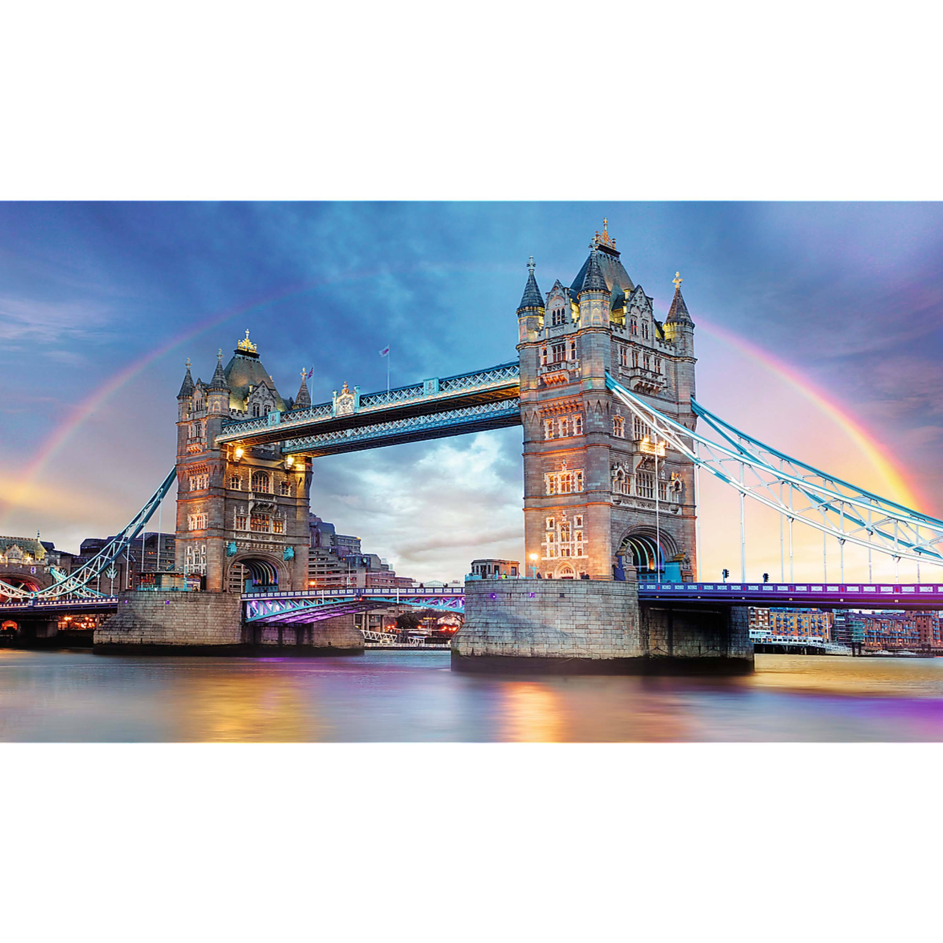 Alt View 1. Trefl - Trefl Red 1000 Piece Puzzle & Sorter - Rainbow over Tower Bridge - Multicolor.