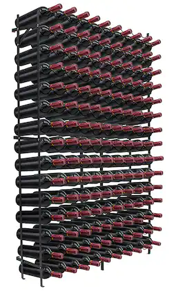 Sorbus - Wine Rack Freestanding Floor - Wine Bottle Holder Holds 150 Bottles of Wine - 150 Bottle Capacity Wine Storage - Jet Black