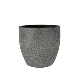 The HC Companies - HC Companies ANP17500 17.5 Inch Aspen Indoor Outdoor Round Planter Pot - Charcoal