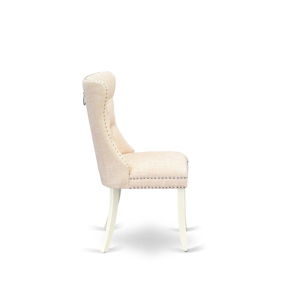 Alt View 4. East West Furniture - 5 Piece Dining Table Set - White.