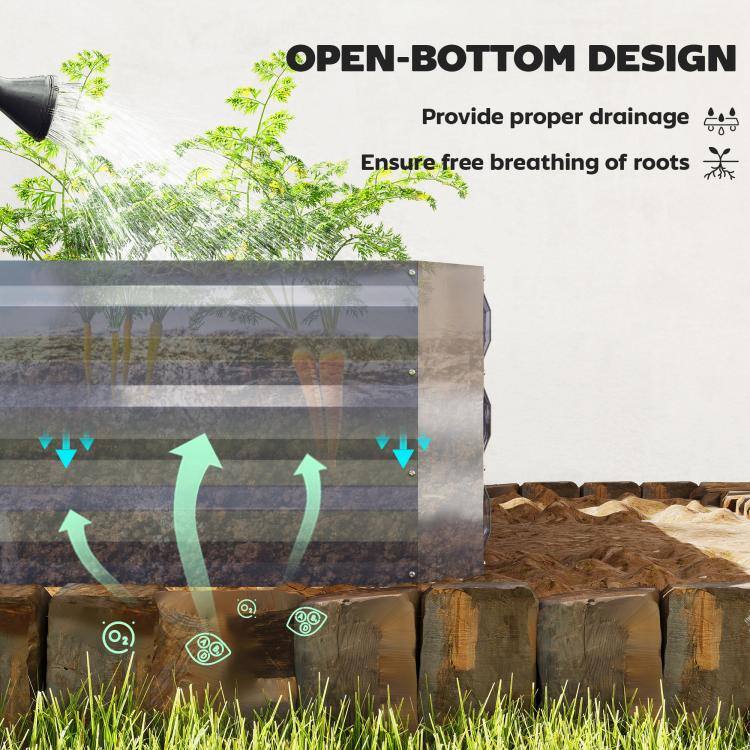 OPEN-BOTTOM DESIGN  
Provide proper drainage  
Ensure free breathing of roots