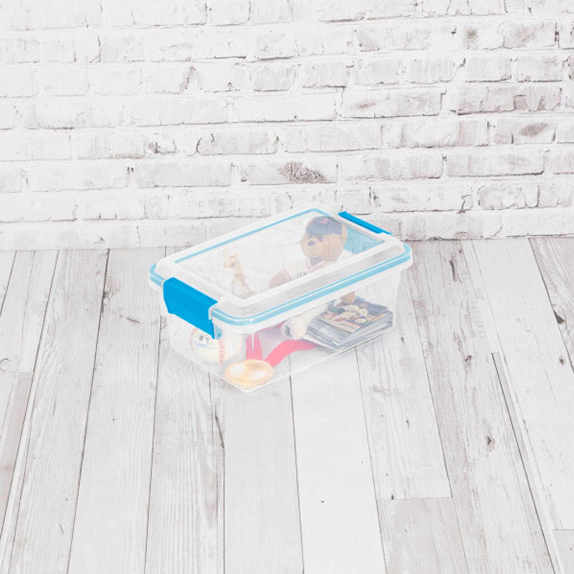 Alt View 4. Sterilite - Sterilite 7.5 Quart Clear Plastic Home Storage Box with Latching Lids, (24 Pack).