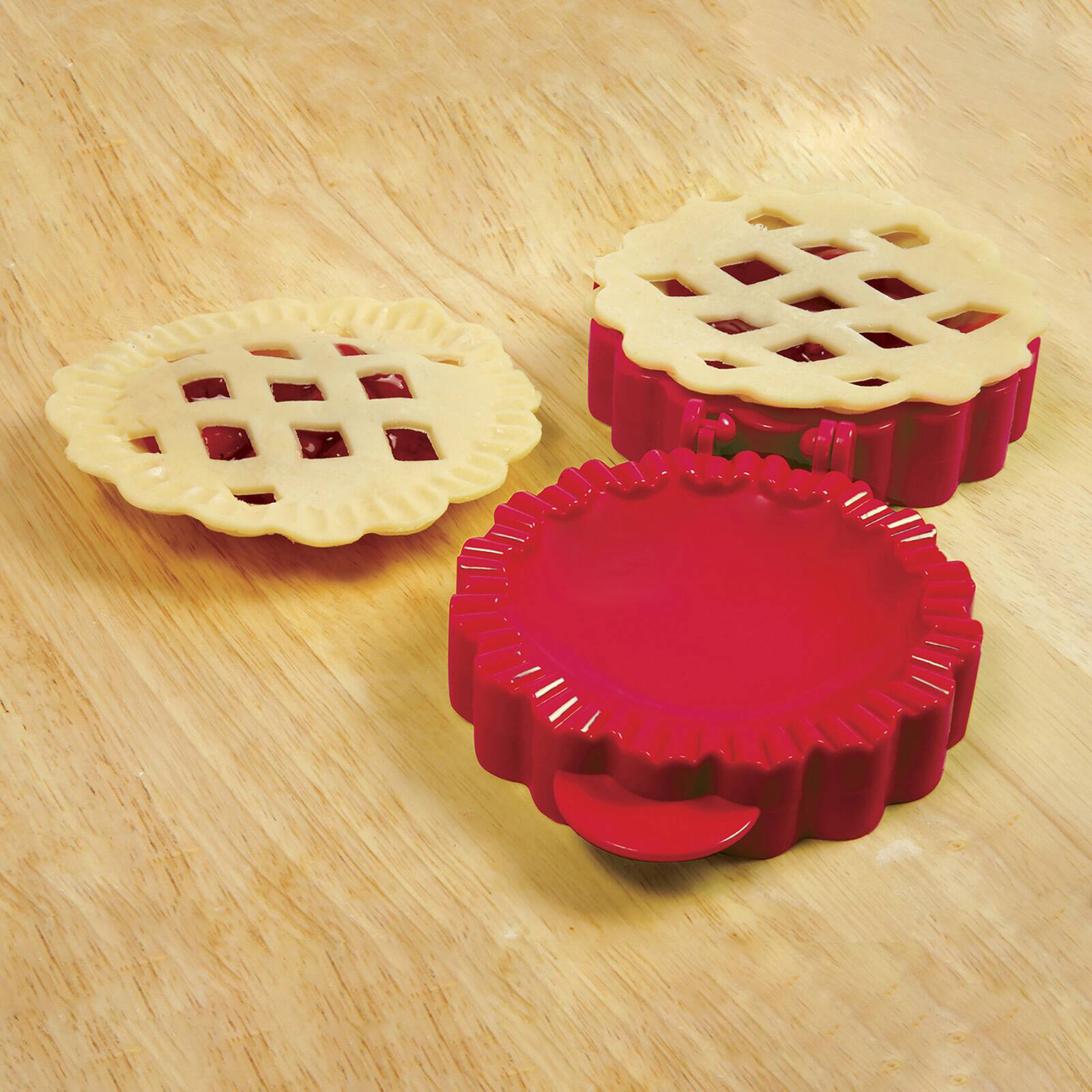 Alt View 4. Norpro - Lattice Mini Pie Mold – 4.5" x 5.75", Hand Pie Press, Decorative Crust Top - Black.