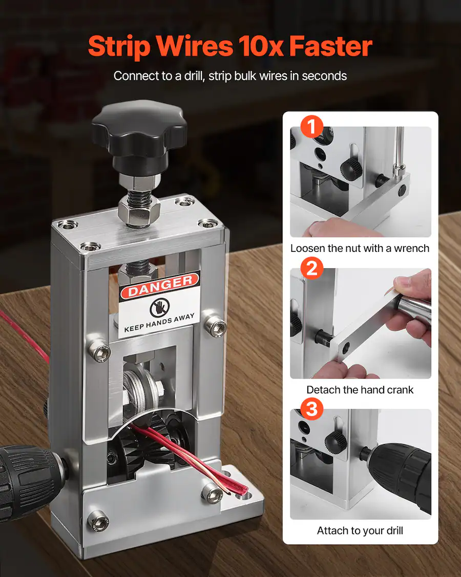 Lake Weed Razer VEVOR Manual Wire Stripping Machine, 0.06 1 in, Copper Stripper with ...