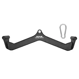VEVOR - LAT Pulldown Attachment, Cable Machine Rowing V-bar Attachment, Tricep Pull Down Bar, Back Strength Training - Black