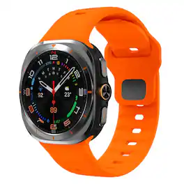 StrapsCo - Active Band Silicone Rubber Watch Band For Samsung Galaxy Watch Ultra - Orange