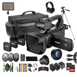 Canon - XA70 PAL 4K UHD / 25p Camcorder + 2x 128GB Memory Card + Headphones + More (International Model)