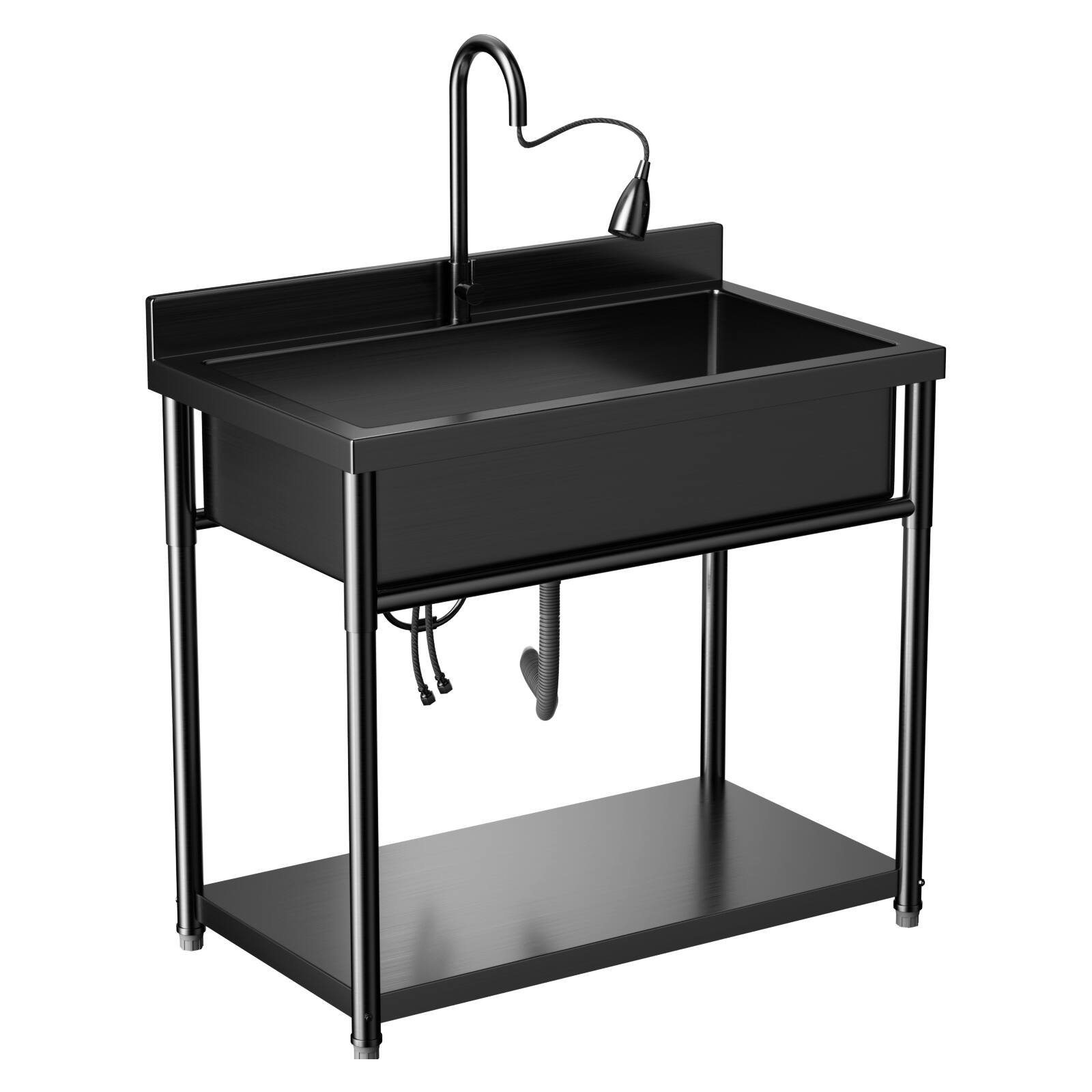 Alt View 1. Circus Cirle - Stainless Steel Utility Sink - black.