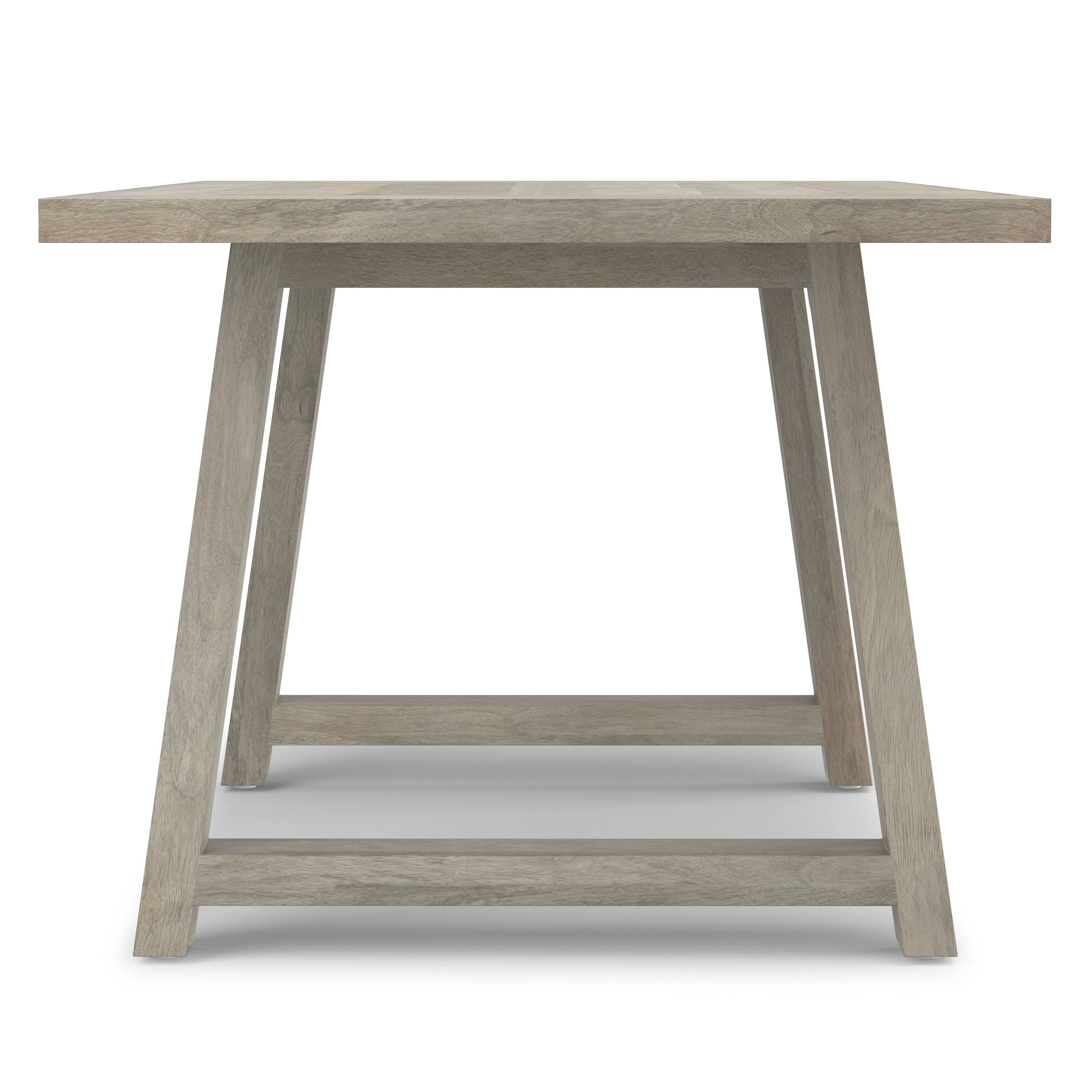 Alt View 1. Simpli Home - Whitley 72 inch Wide Solid Mango Farmhouse Dining Table - White Wash.