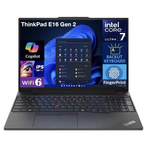 ThinkPad E16 Gen 2  
Intel CORE ULTRA 7  
Copilot  
IPS Super 9  
A BACKLIT KEYBOARD  
WiFi 6  
FingerPrint