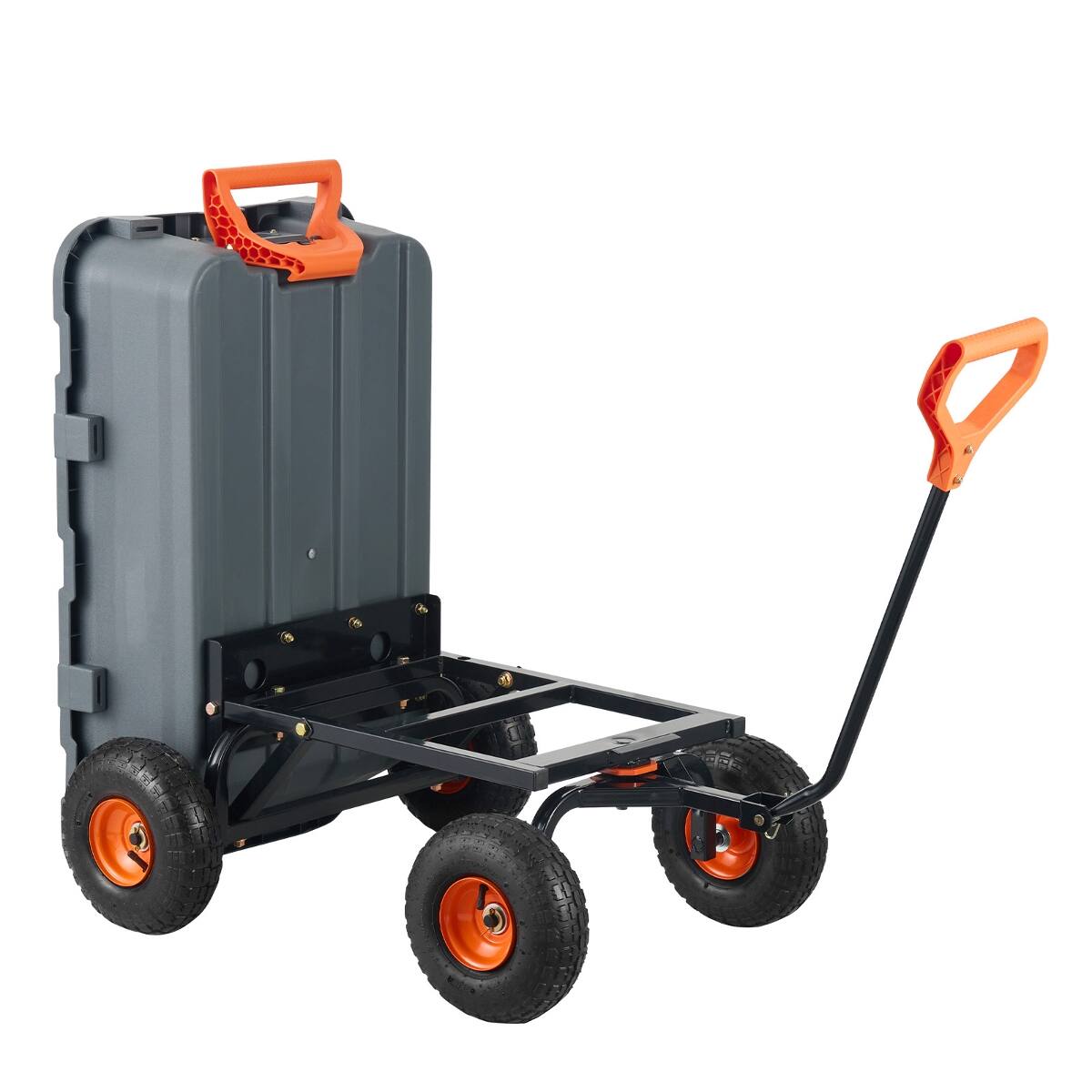 Alt View 6. Loheer - Loheer Poly Garden Dump Cart with 10 Inch Tires, 800 lbs Capacity Utility Wheelbarrow, Black.