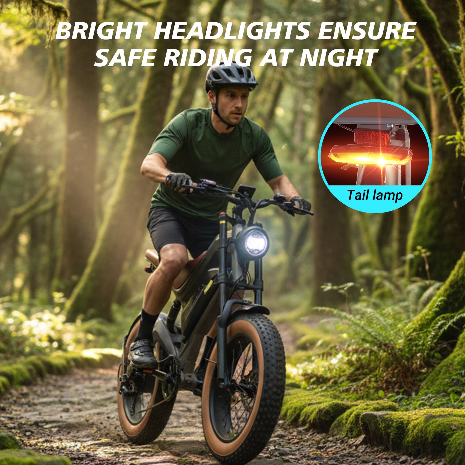 BRIGHT HEADLIGHTS ENSURE SAFE RIDING AT NIGHT

Tail lamp