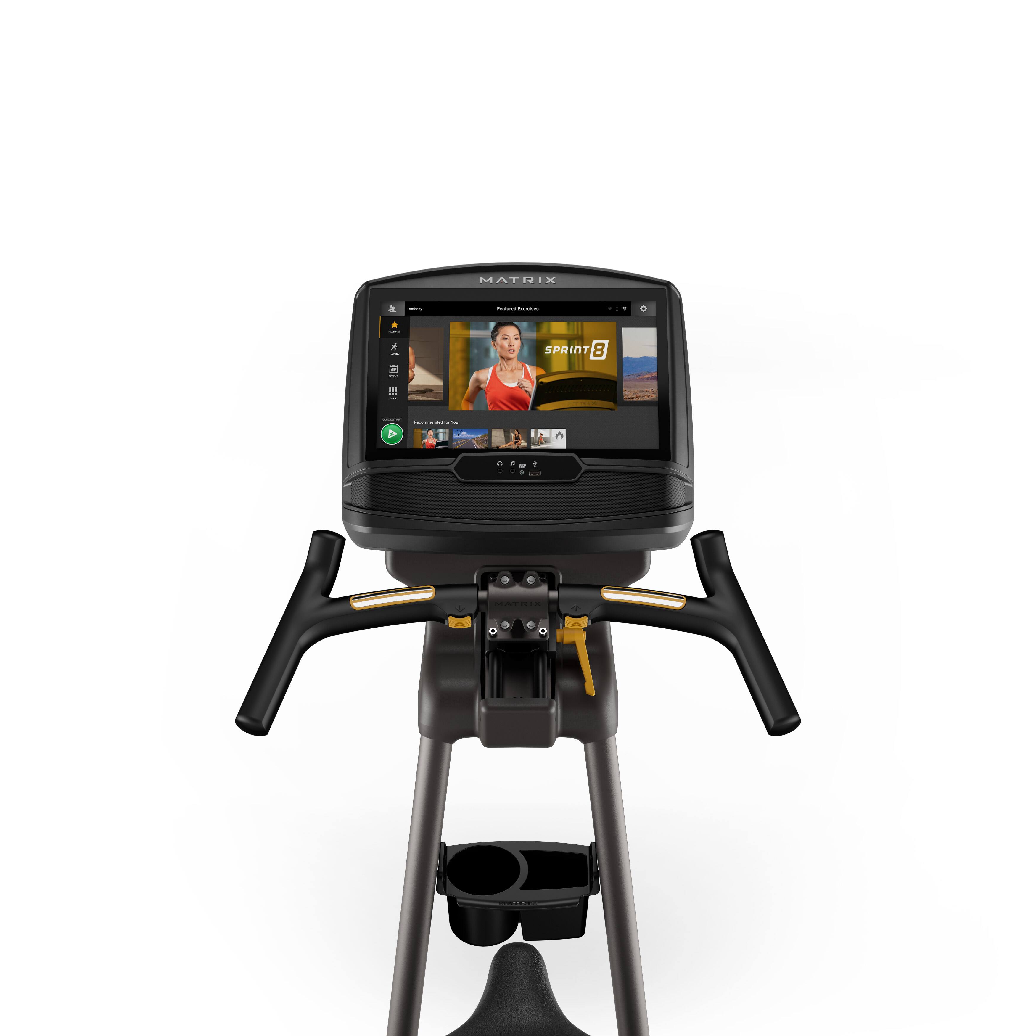 Alt View 14. Matrix - U30 Upright Bike with XIR console - Black.