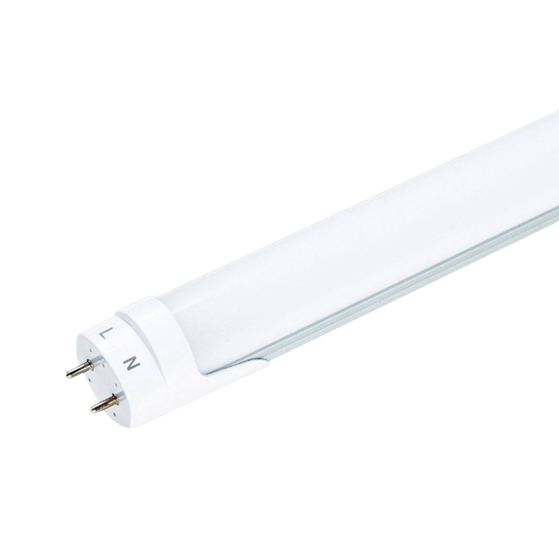 Angle. VIRIBRIGHT - T8 LED Tube, 4Ft, Frosted, Bypass Type B, G13, Bi-Pin, Cool White 4000K (10 Pack) - Cool White 4000K.