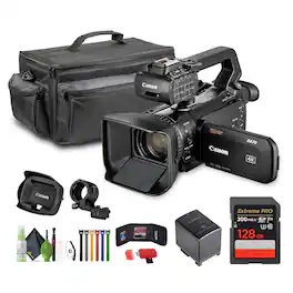 Canon - XA70 PAL 4K UHD / 25p Camcorder + 128GB Memory Card + Cleaning kit (International Model)