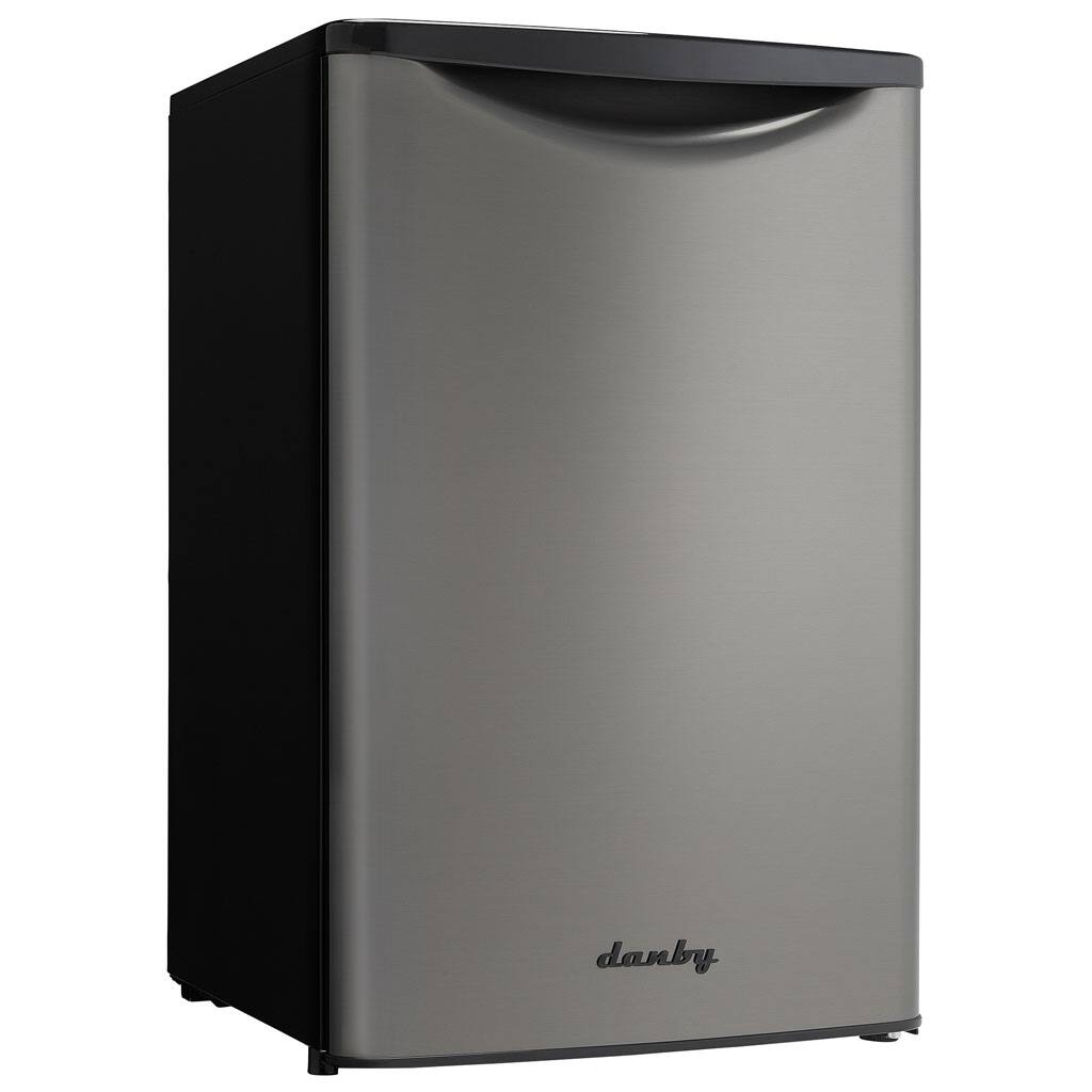 Back. Danby - 4.4 cu. ft. Contemporary Classic Compact All-Fridge - Black Stainless Steel Look.