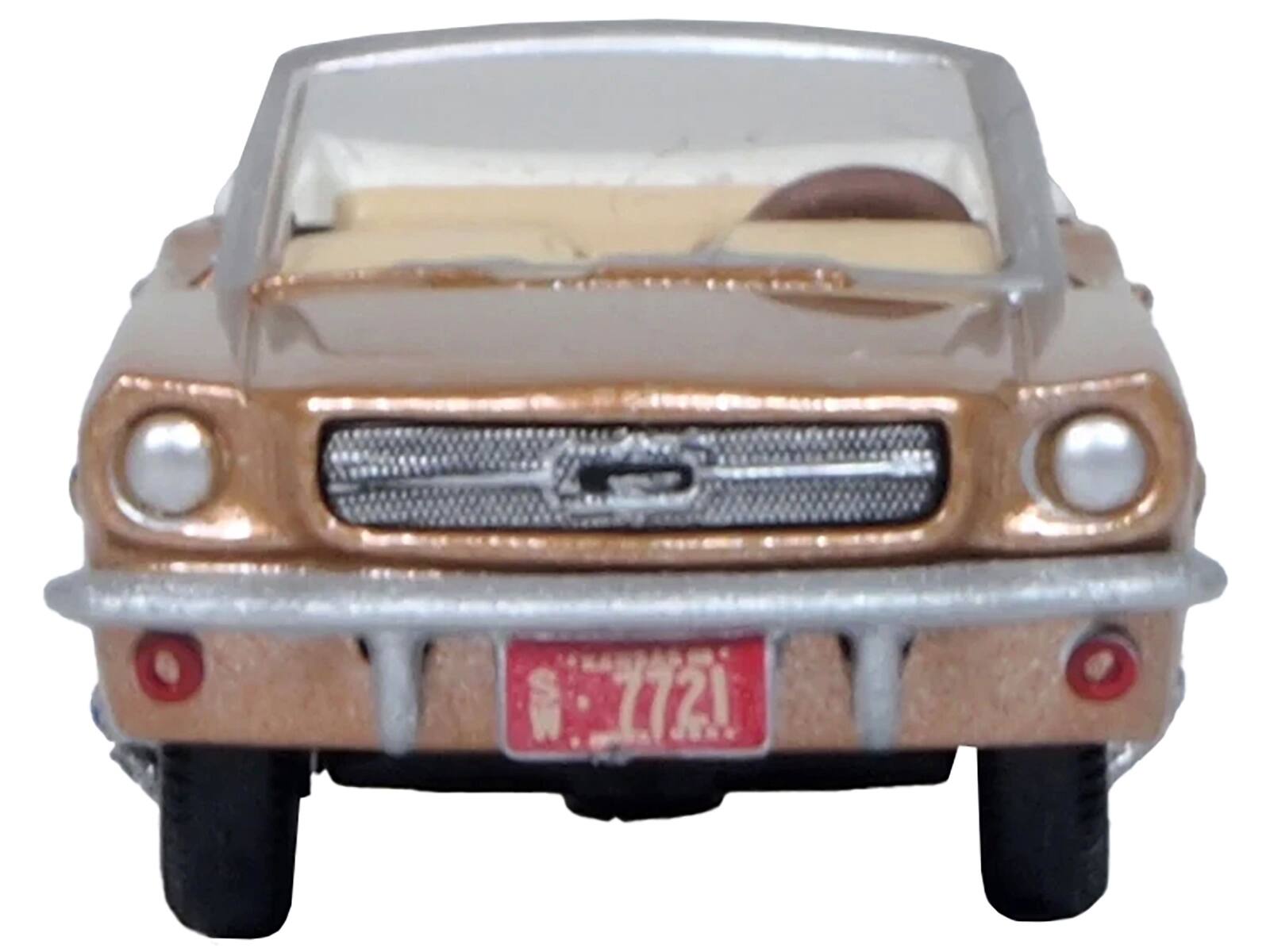 Back. Oxford Diecast - 1965 Ford Mustang Convertible Prairie Bronze Metallic 1/87 (HO) Scale Diecast Model Car by Oxford Diecast - Bronze Metallic.