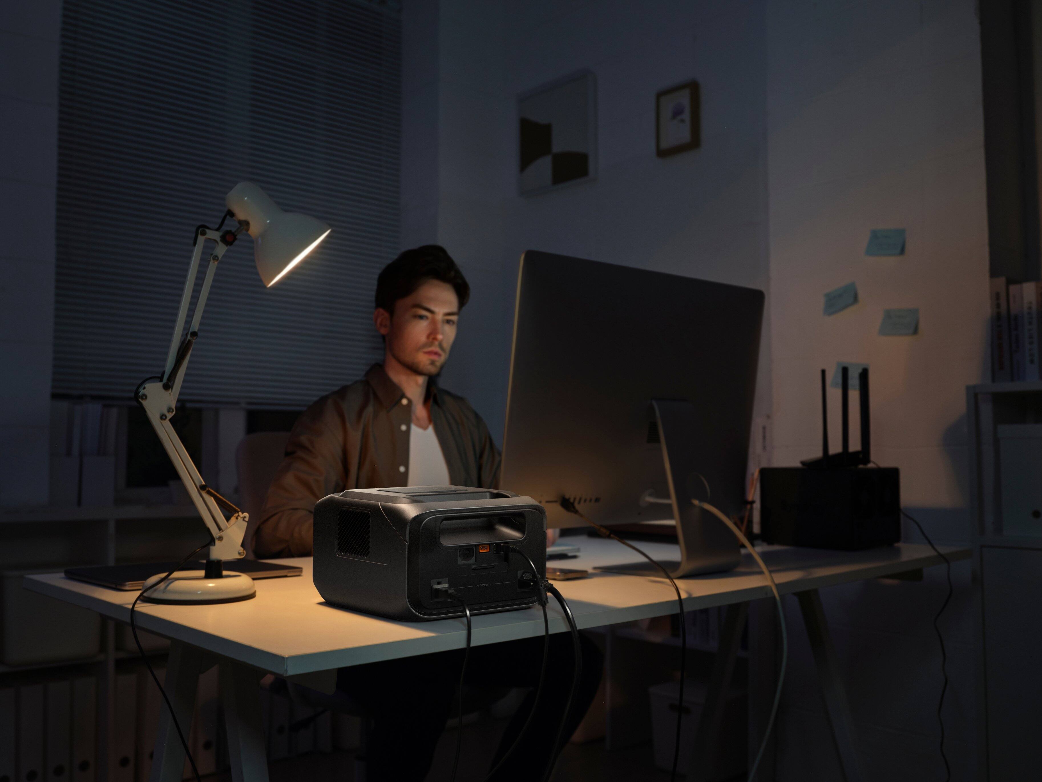 Alt View 5. EcoFlow - River 3 Plus (Wireless) Portable Power Station - Black.