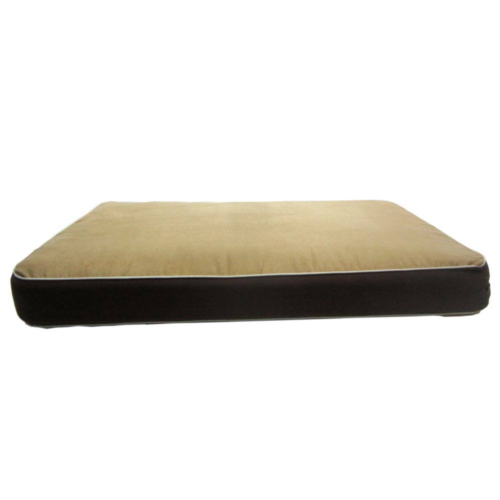 Back. New Age Pet - InnPlace™ Dog Cushion - Small - Tan/Brown.