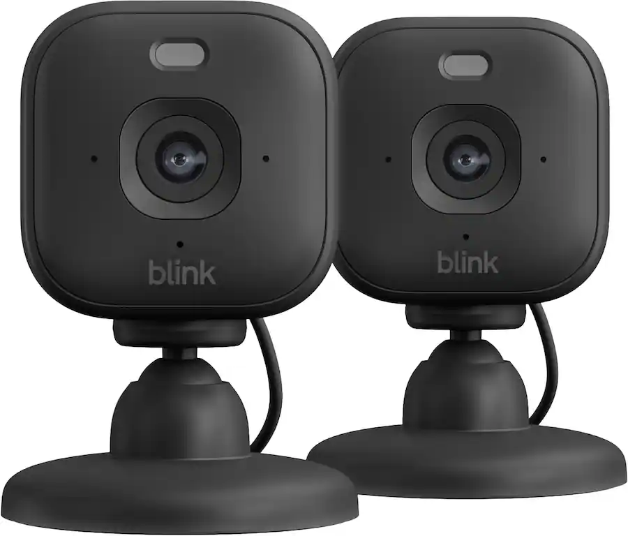 Blink Mini Router Blink Mini 2K+ Compact plug in security camera, 2K video resolution ...
