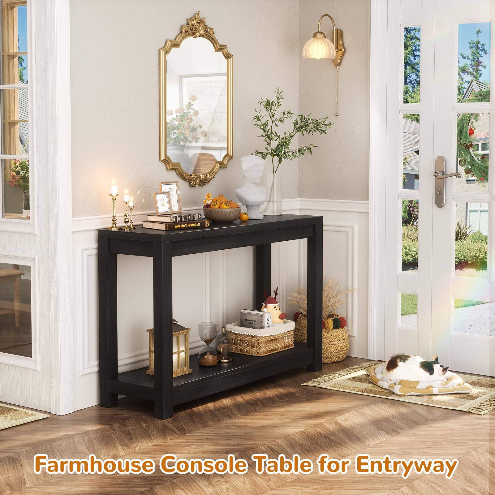 Farmhouse Console Table for Entryway