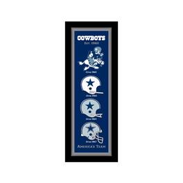 Sporticulture - Dallas Cowboys 12" x 36" Heritage Framed Banner - Silver