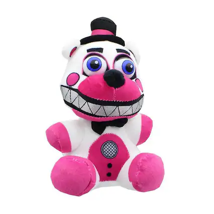 Front. Chucks Toys - Five Nights at Freddy's Sister Location 6.5" Plush: Funtime Freddy - Pink.