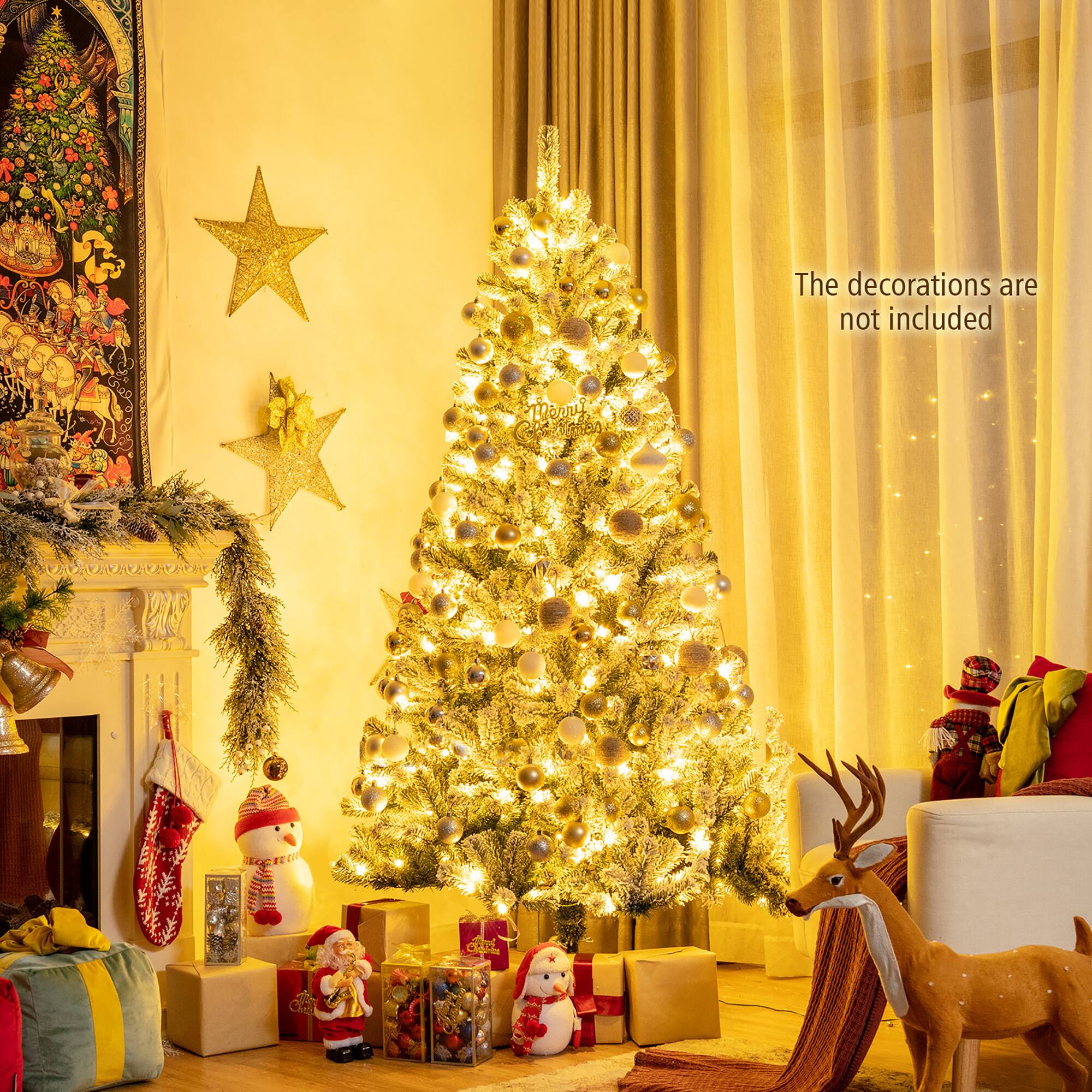 The decorations are not included.