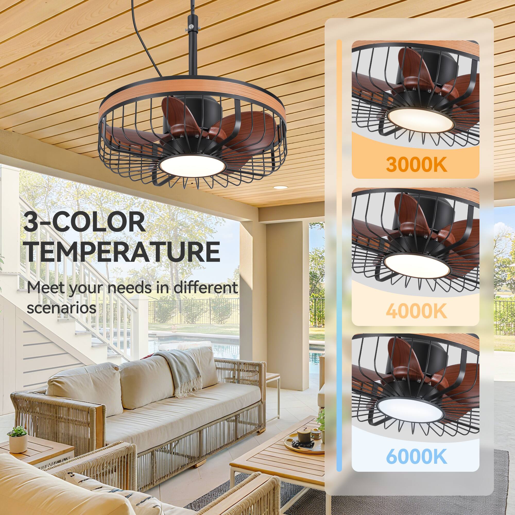 3-COLOR TEMPERATURE  
Meet your needs in different scenarios  

3000K  
4000K  
6000K