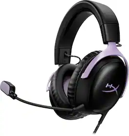 HyperX - Cloud III Wired Gaming Headset for PC, PS5, PS4, Xbox Series X|S, Xbox One, Nintendo Switch, and Mobile - Black/Lavender