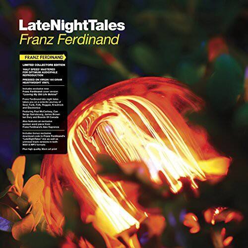 LateNightTales Franz Ferdinand

FRANZ FERDINAND
LIMITED COLLECTORS EDITION HALF SPEED MASTERED FOR OPTIMUM AUDIOPHILE REPRODUCTION PRESSED ON VIRGIN 180 GRAM HEAVY VINYL

Franz Ferdinand "Leaving New York Life" from Late Night Tales takes of Soul, folk, and Electronica featuring Pelle Gunnerfeldt
Also spoken piece from Franz Ferdinand's Alex Kapranos
IN COOK N FRANZ FERDINANDS mia track in WWW CAM TOMALS