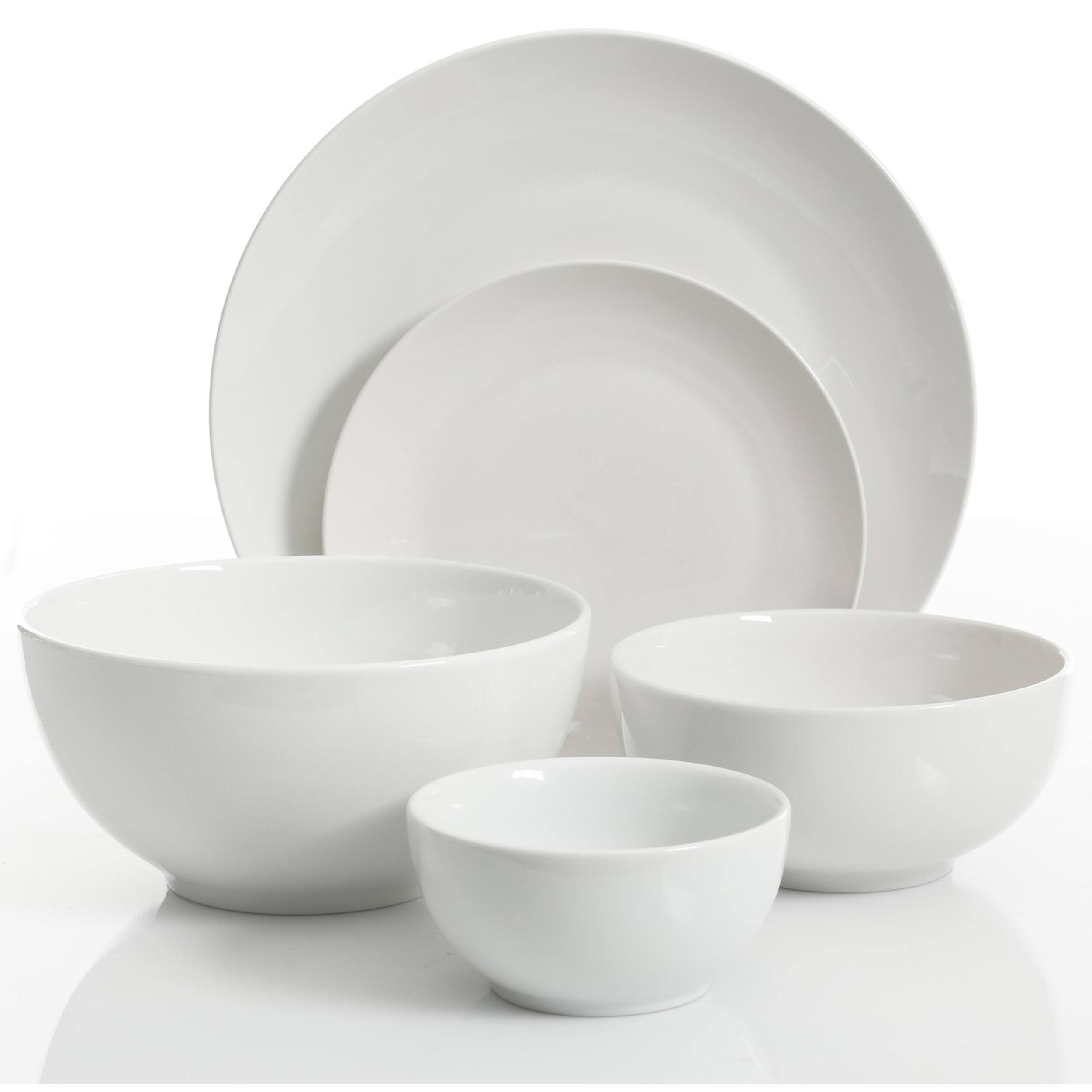 Alt View 2. Gibson - Gibson All U Need 60 Piece Ceramic Dinnerware Combo Set with Drinkware and Flatware - White.
