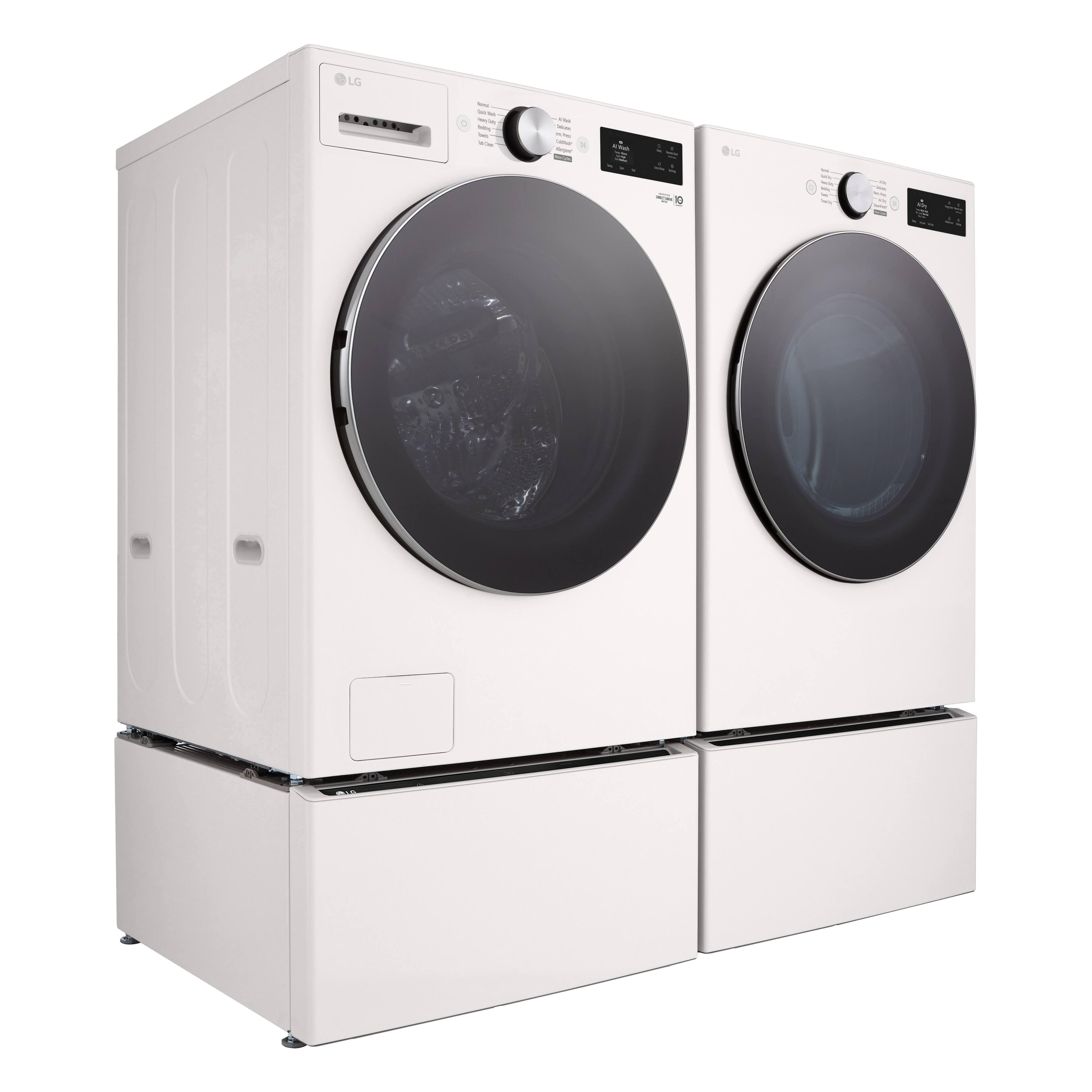 Alt View 17. LG - 5.0 Cu. Ft. High-Efficiency Stackable Smart Front Load Washer with Steam and TurboWash 360° - Alpine White.