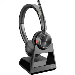 HP - Poly SAVI 7220 Office On-Ear Headset, On-Ear Headset - Bi-directional - Adjustable headband - 100 - 6800 Hz - Black