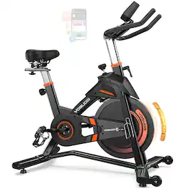 YOSUDA - Magnetic Exercise Bike,Stationary Bikes for Home with Exclusive App, Indoor Cycling Bike - Black