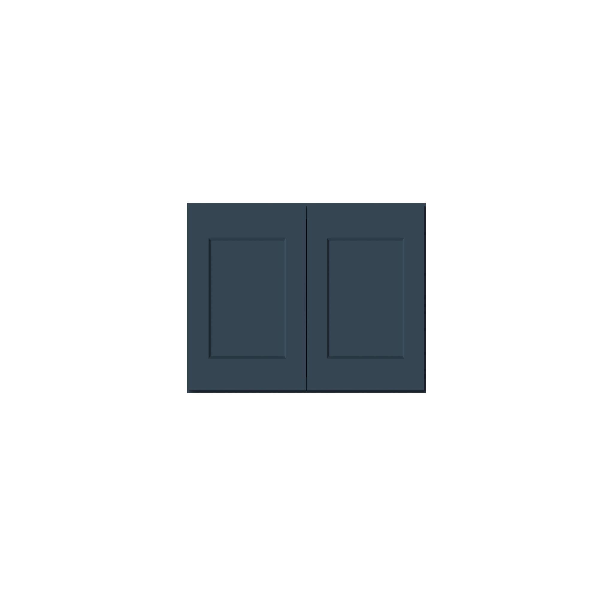 Alt View 1. Boyel Living - 36-in W x 18-in H x 27-in D Shaker RTA Kitchen Deep Wall Cabinet with Soft-Close - Charcoal Blue.