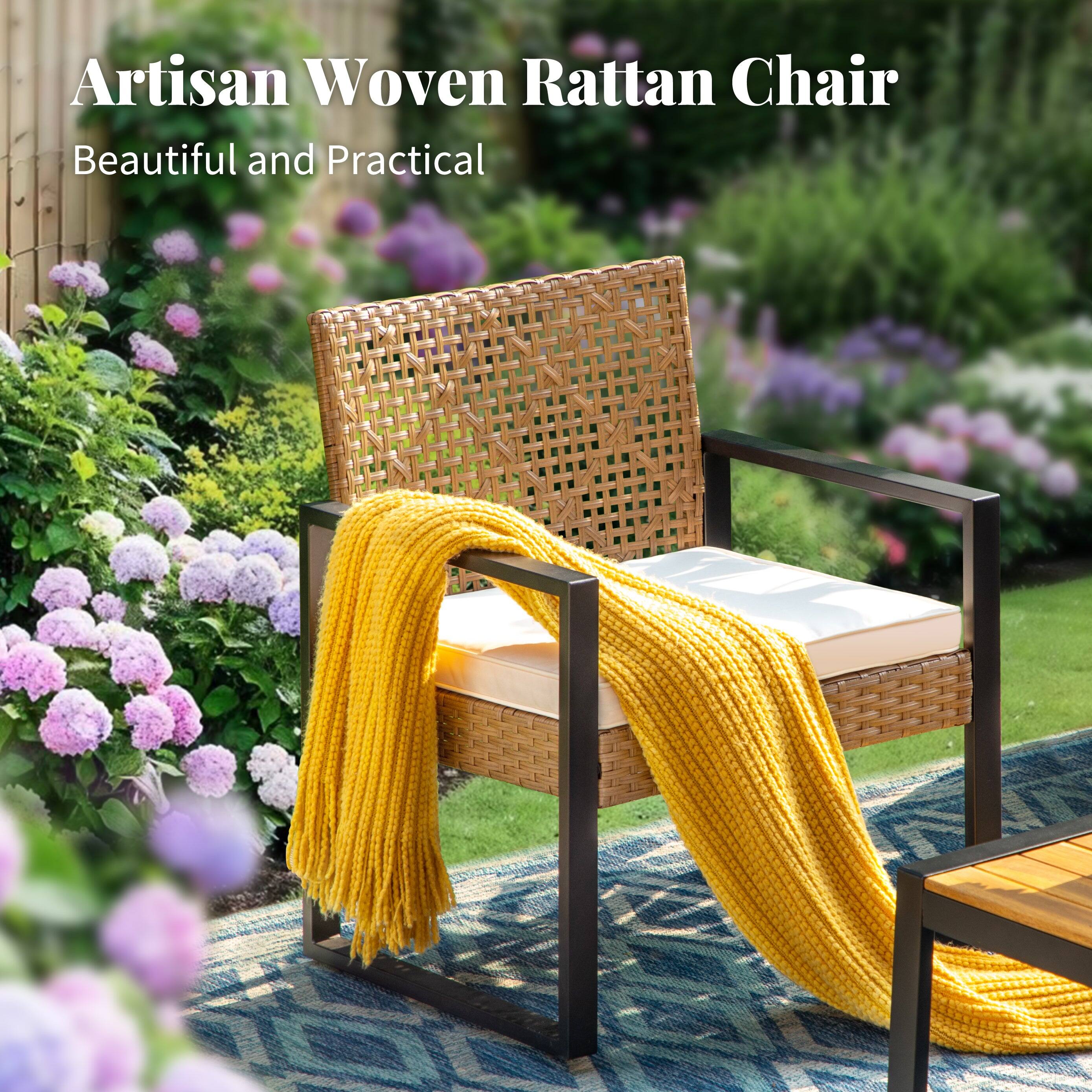Artisan Woven Rattan Chair  
Beautiful and Practical