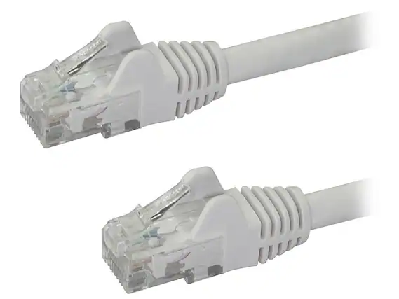 Front. StarTech.com - StarTech N6PATCH6WH 6 ft White Cat6 UTP Patch Cable with Snagless RJ45.