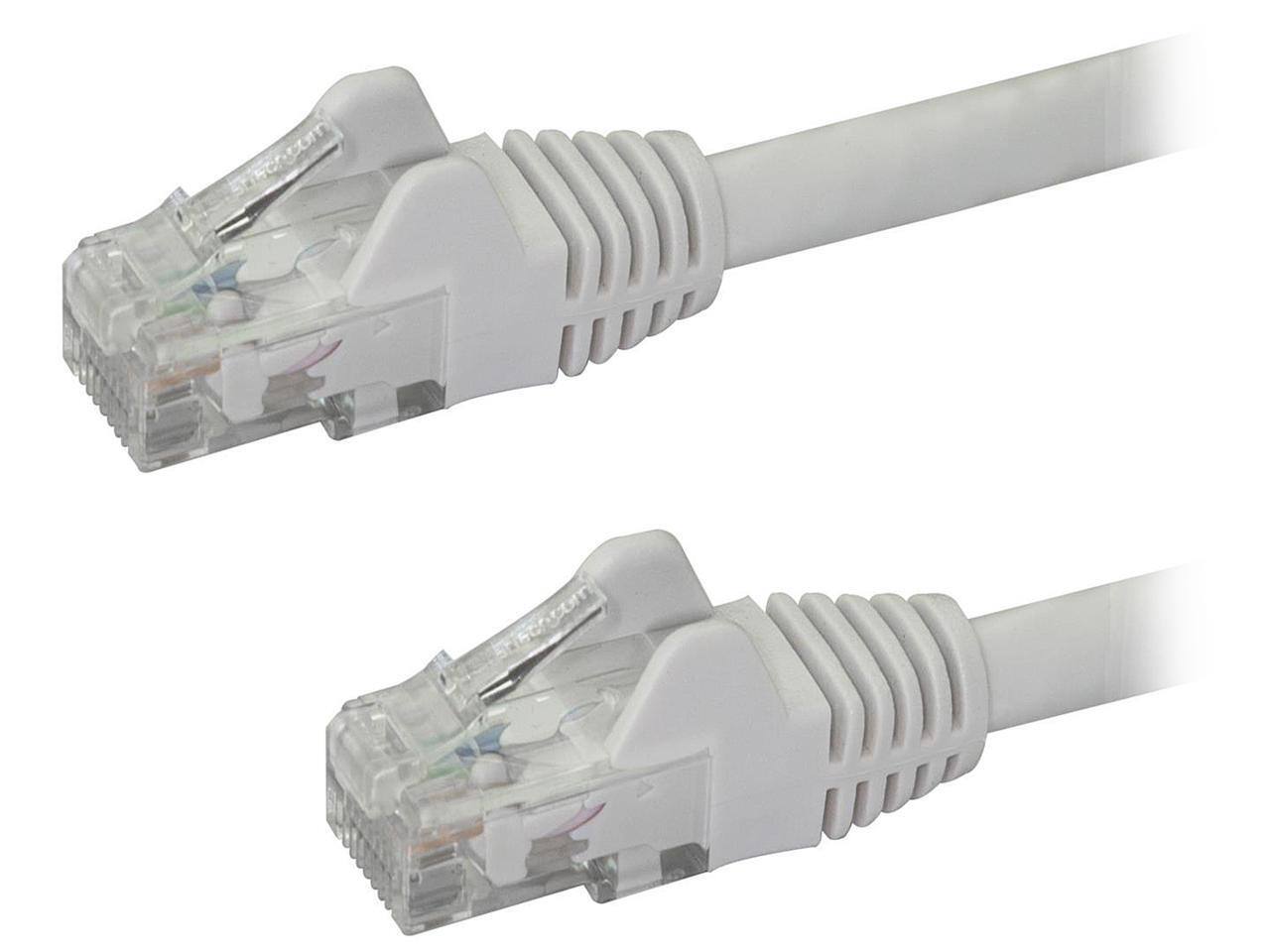 Front. StarTech.com - StarTech N6PATCH6WH 6 ft White Cat6 UTP Patch Cable with Snagless RJ45.