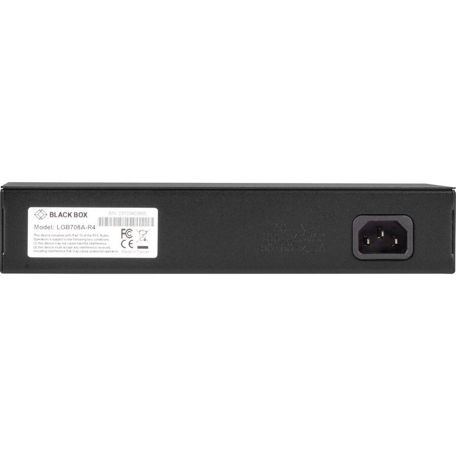 BLACK BOX  
S/N 23193403865  
Model: LGB708A-R4  

This device complies with Part 15 of the FCC Rules. Operation is subject to the following two conditions:  
(1) This device may not cause harmful interference, and  
(2) this device must accept any interference received, including interference that may cause undesired operation.  

Made in Taiwan  

160-26000 50-60